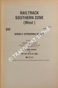 Book cover of Weekly Operating Notice containing Temporary Speed Restrictions, Engineering Arrangements, Signalling & Permanent Way Alterations, General Instructions and Notices, 30 May to 5 June 1998 by Railtrack Southern (West)
